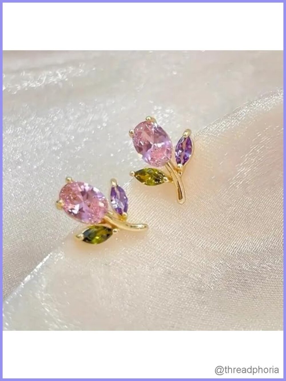 Tulip Stud Earrings for Women Sweet Pink Flower Ear Accessories